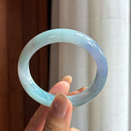 糯冰特色紫罗兰翡翠平安镯（52.5mm）（yc420175）