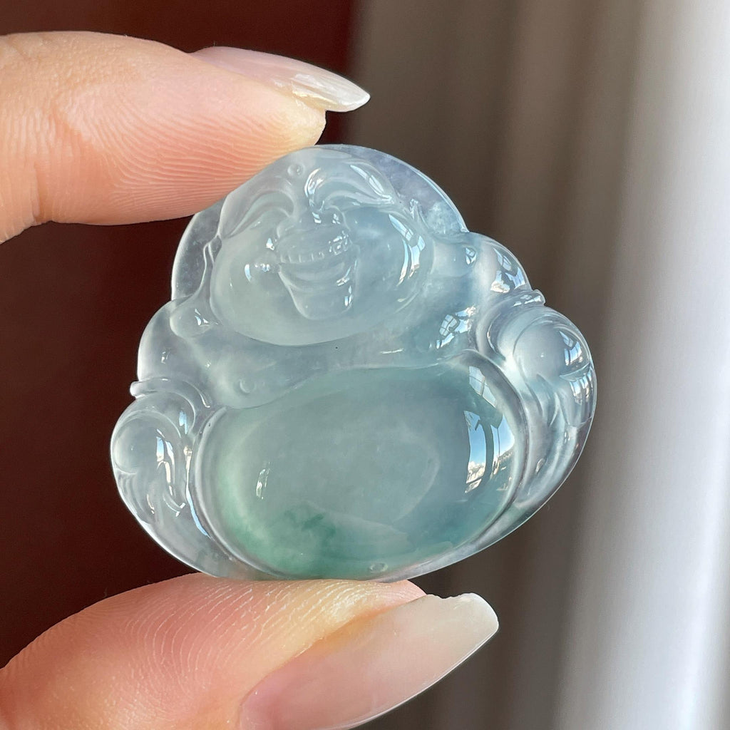 冰种飘花玉佛挂件（yc737572）