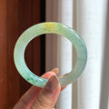 糯冰飘花带黄翡 圆条 52圈 天然缅甸A货翡翠（yc454622）