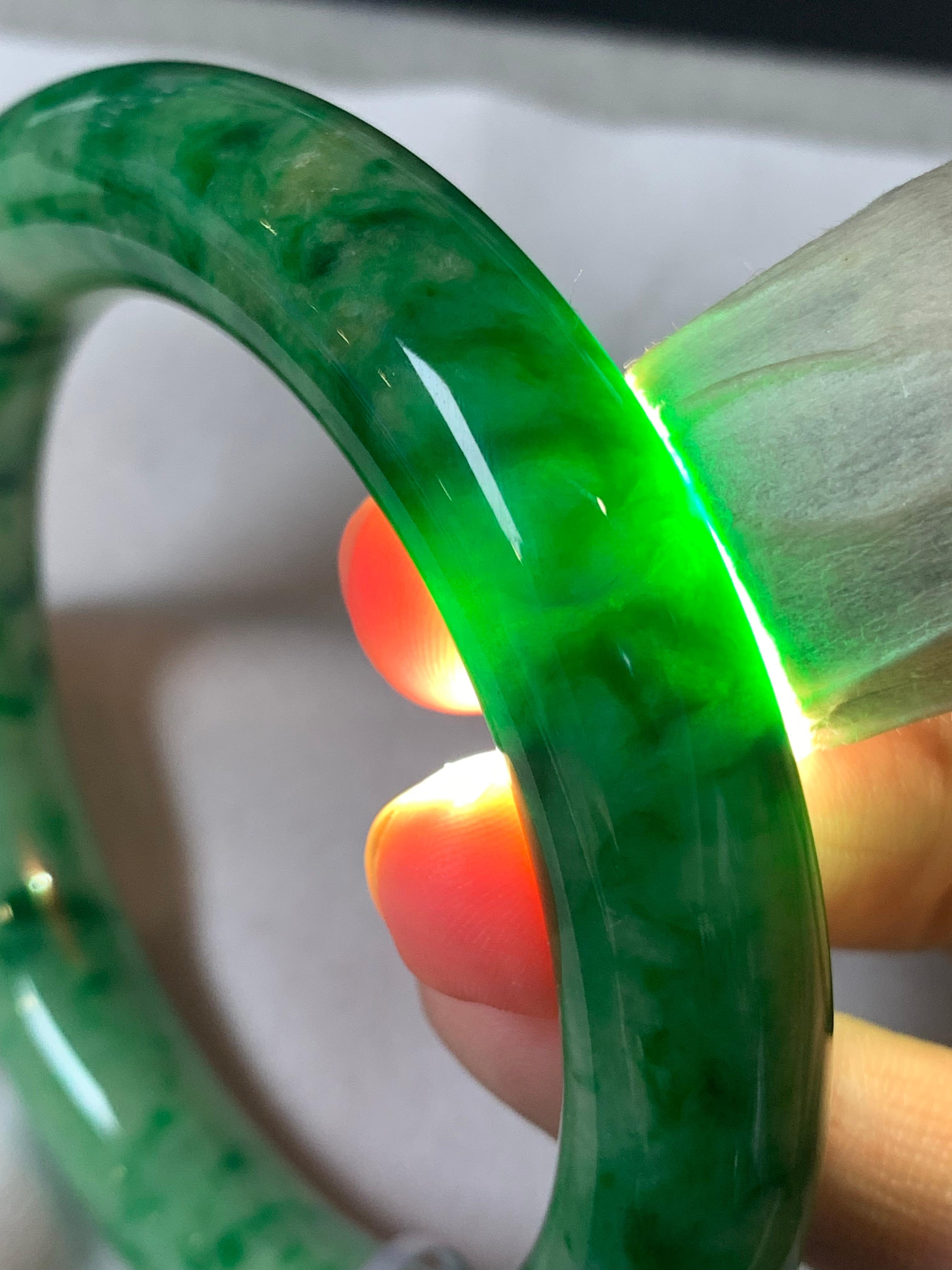 细糯种飘花圆条手镯（57.3mm）（yc249402）