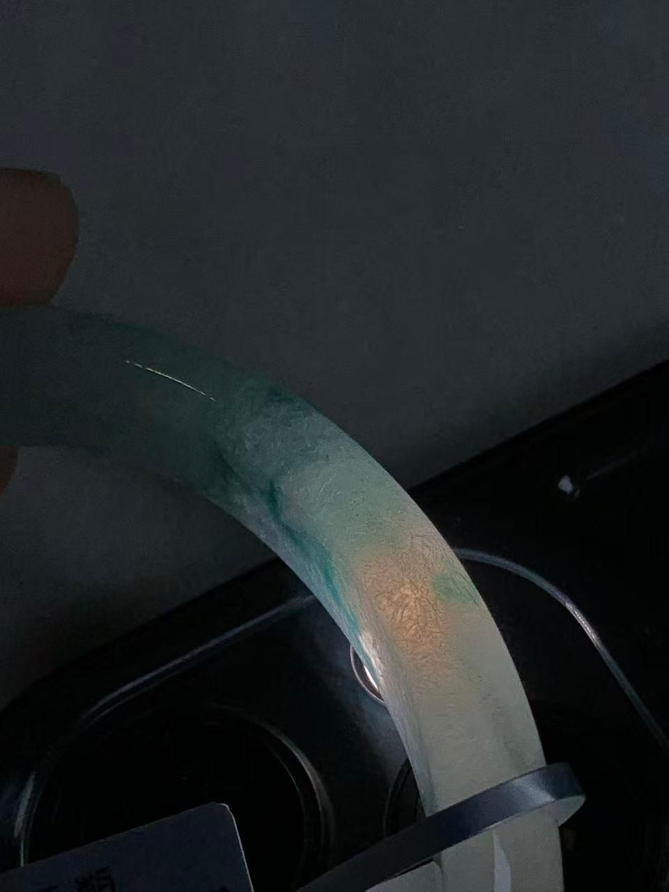 糯冰种飘花贵妃手镯（51.5mm）（yc288667）