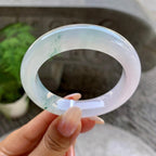 糯冰种飘花平安镯（50.7mm）（yc199558）