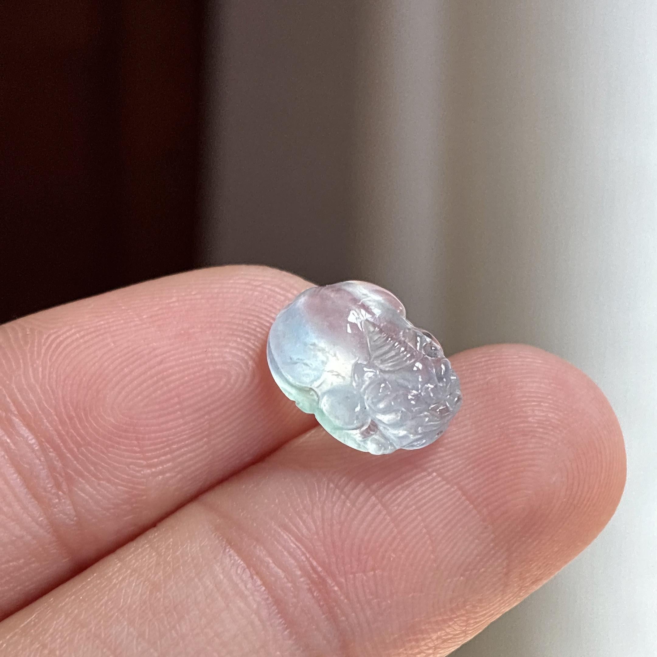 冰种貔貅裸件 天然缅甸A货翡翠（yc473305）
