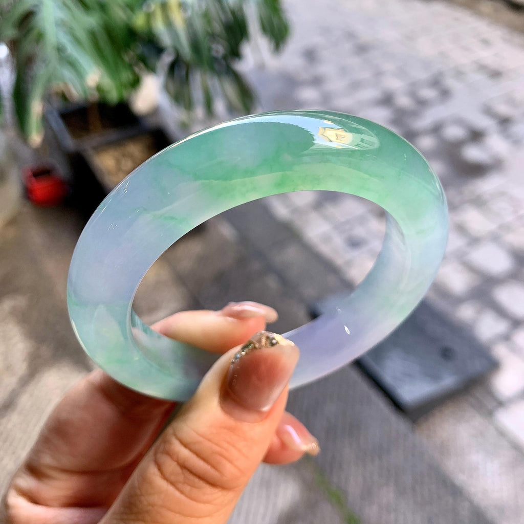 冰种春彩平安镯（53.6mm）（yc292636）