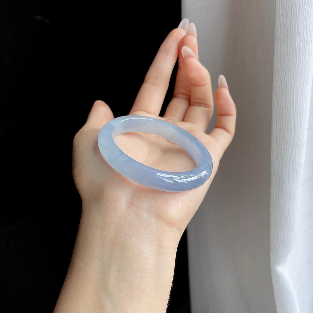 冰种紫罗兰翡翠贵妃镯（52mm）（yc293407）
