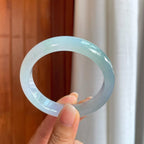 糯冰带底色翡翠平安镯（57.6mm）（yc408392）