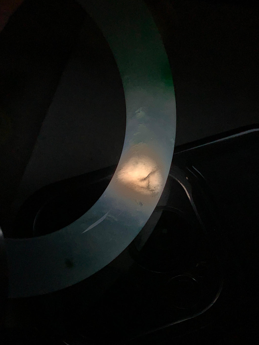 冰种紫罗兰飘花圆条手镯（55.5mm)（yc292638）