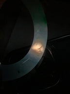 冰种紫罗兰飘花圆条手镯（55.5mm)（yc292638）