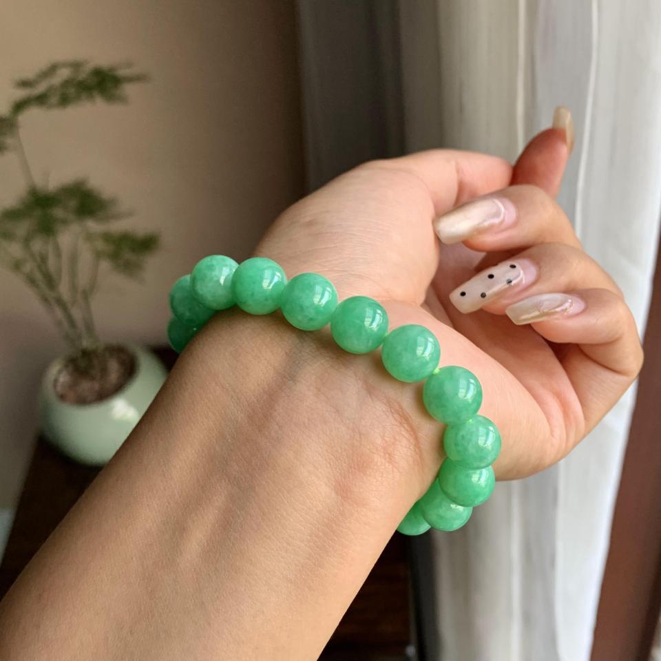 细糯种满绿手串（yc028540）