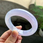糯冰种紫罗兰平安镯（53.4mm）（yc261146）