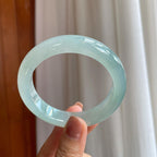 冰种淡晴底翡翠平安镯（57mm）（yc286205）