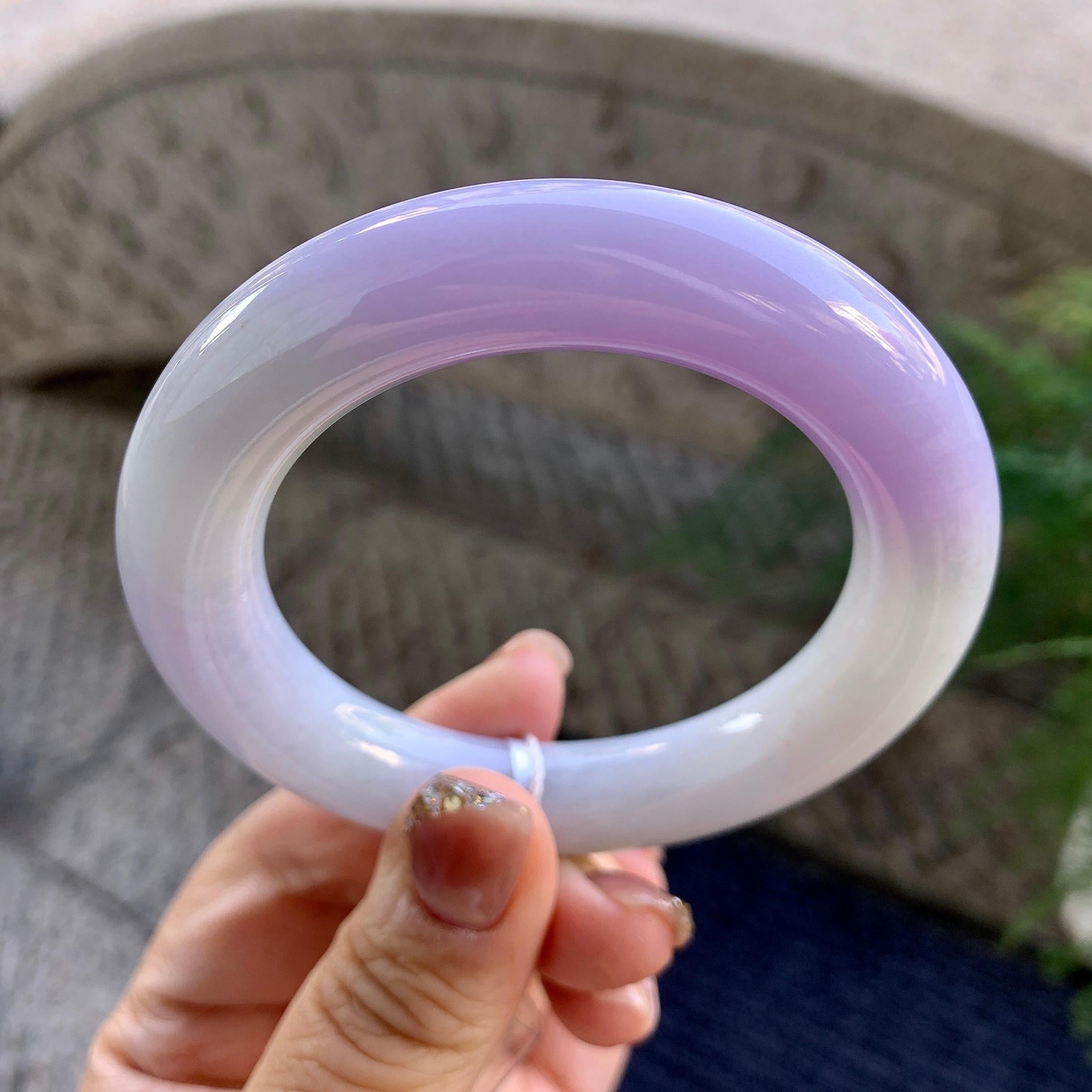 细糯种紫罗兰圆条手镯（55.4mm）（yc275317）