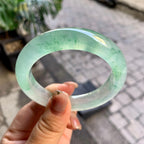 冰种飘花平安镯（55mm）（yc292635）