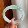 糯冰种飘花翡翠平安镯（59mm）（yc216820）