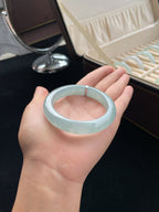 冰种蓝晴底正圈翡翠手镯（55mm）（yc013665）