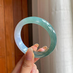 糯冰半山半水翡翠平安镯（55.6mm)（yc414441）
