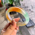 冰种黄加绿平安镯（51.7mm）（yc292639）