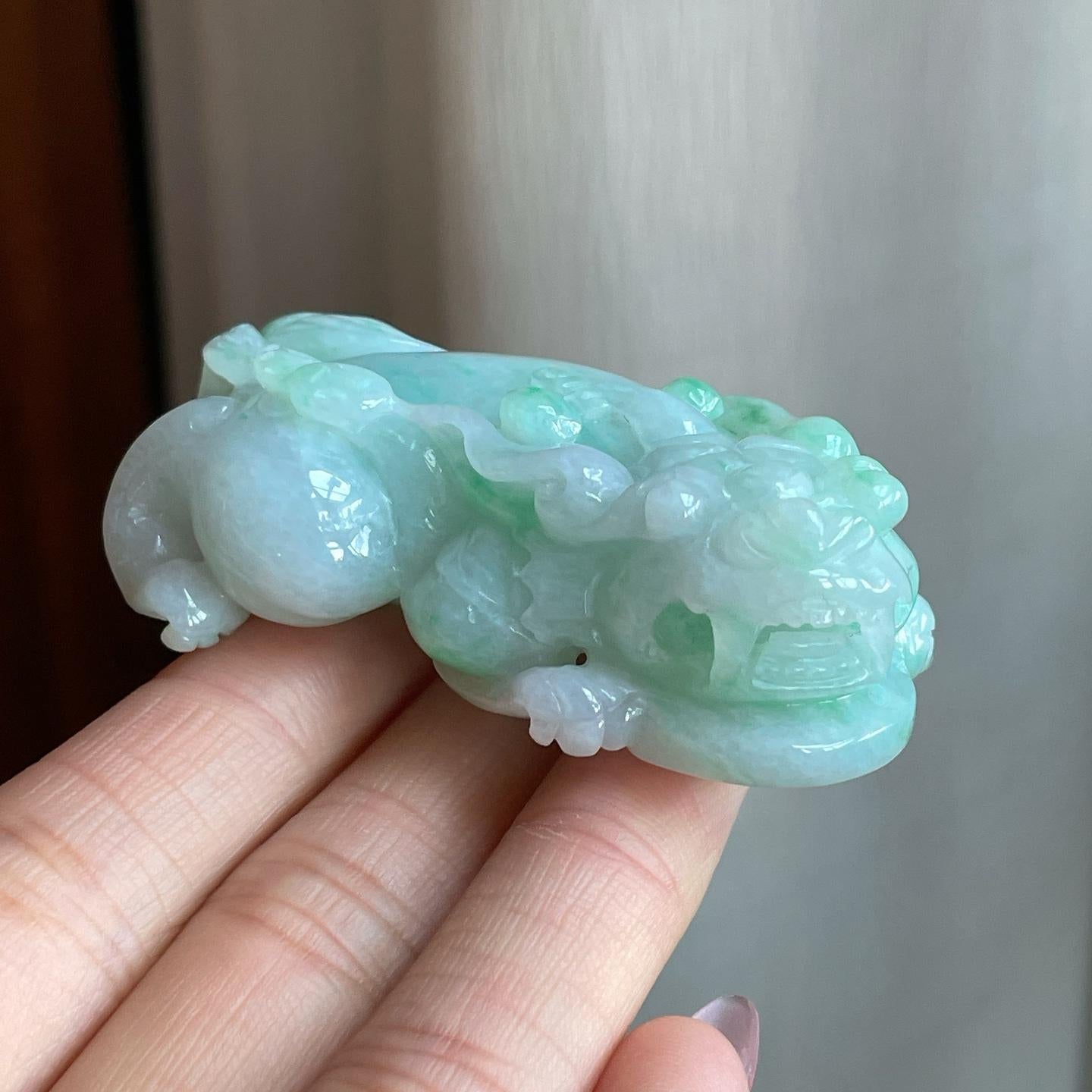 细糯冰晴底翡翠貔貅（yc288524）
