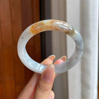 糯冰特色翡翠平安镯（57.2mm)（yc406323）
