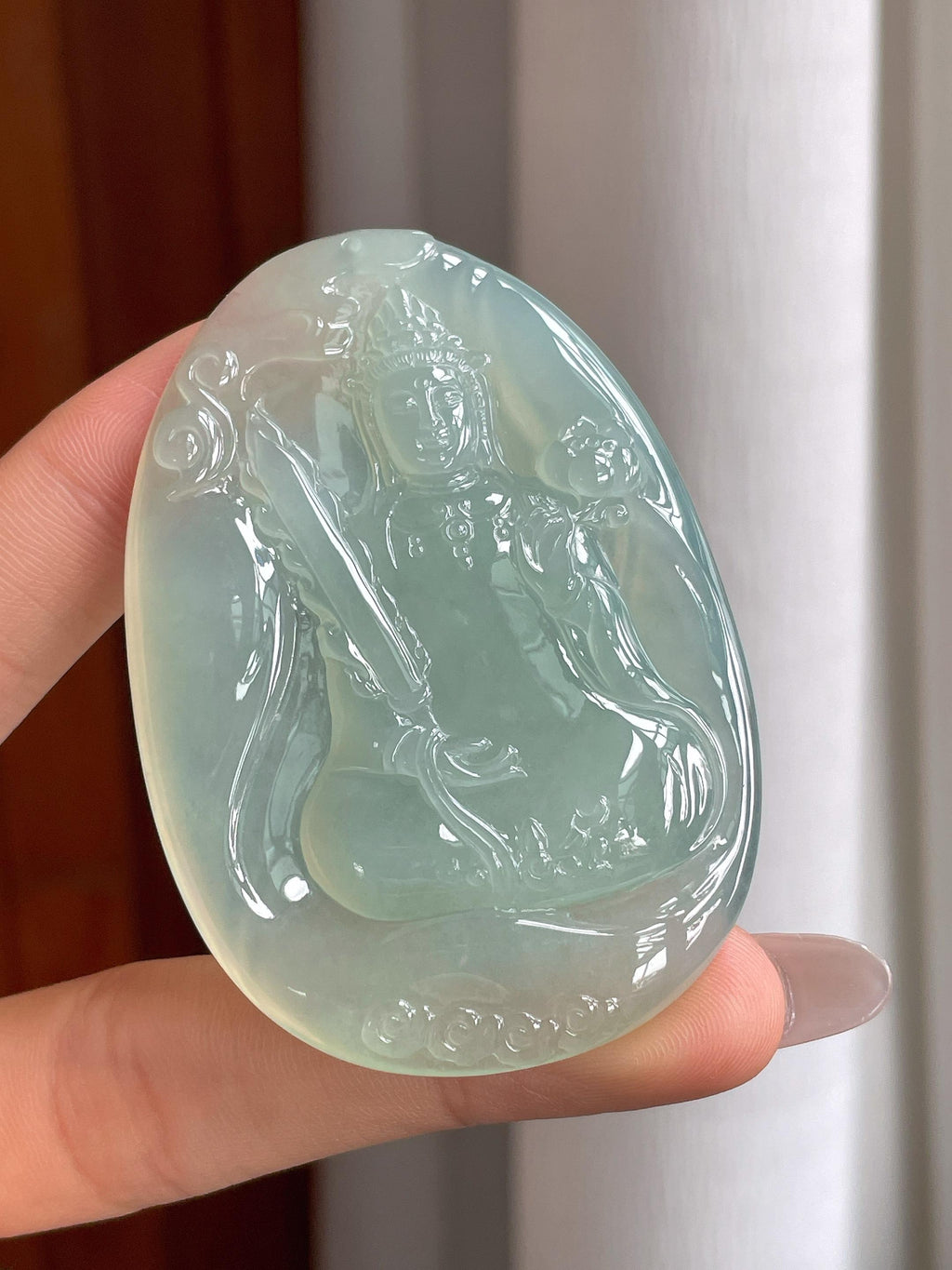 冰种晴底翡翠虚空藏（yc303081）