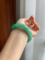 糯冰种满绿平安镯（54mm）
