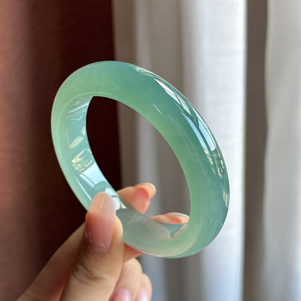冰种湖水绿正圈平安镯 54圈（yc760658）