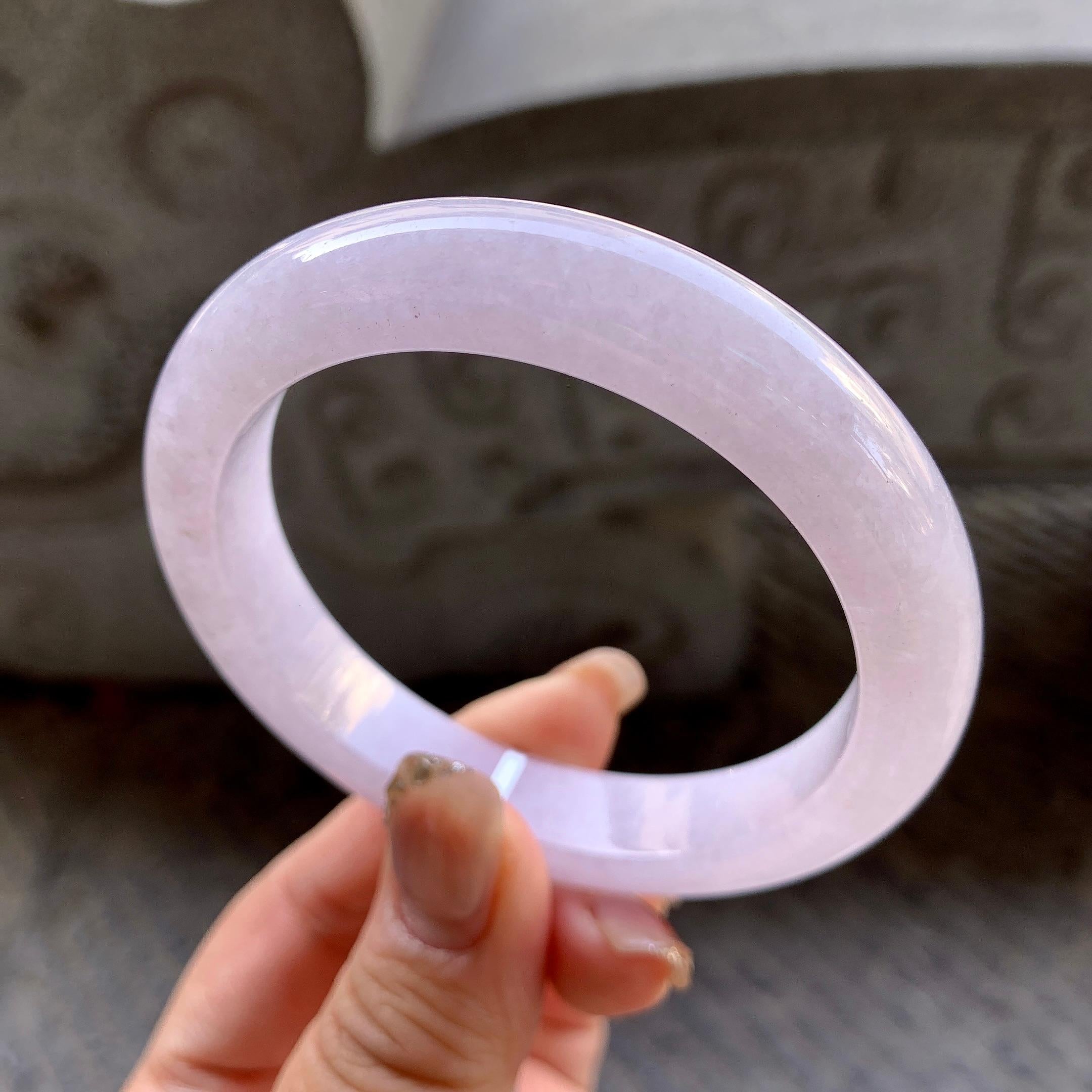 糯种淡紫罗兰平安镯（56mm）（yc296335）