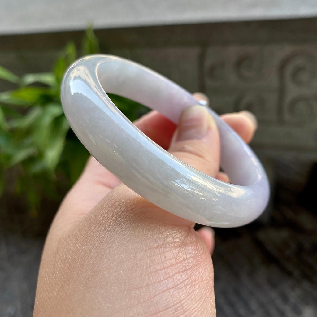 糯种淡紫罗兰平安镯（57mm）（yc311019）
