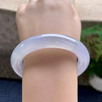 糯冰种紫罗兰圆条手镯（55.8mm）（yc233913）