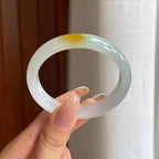 糯冰黄翡翡翠贵妃镯（50.2mm)（yc424980）