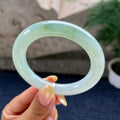 细糯种晴底圆条手镯54.2圈 天然缅甸A货翡翠（yc481963）