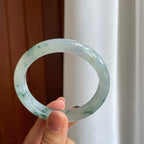 糯冰飘花翡翠平安镯（57.5mm）（yc281665）