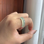 冰种起光淡底色戒圈 天然缅甸A货翡翠（yc459949）