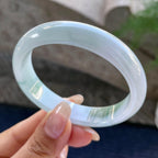 细糯种飘花贵妃手镯58.4圈    天然缅甸A货翡翠（yc352026）