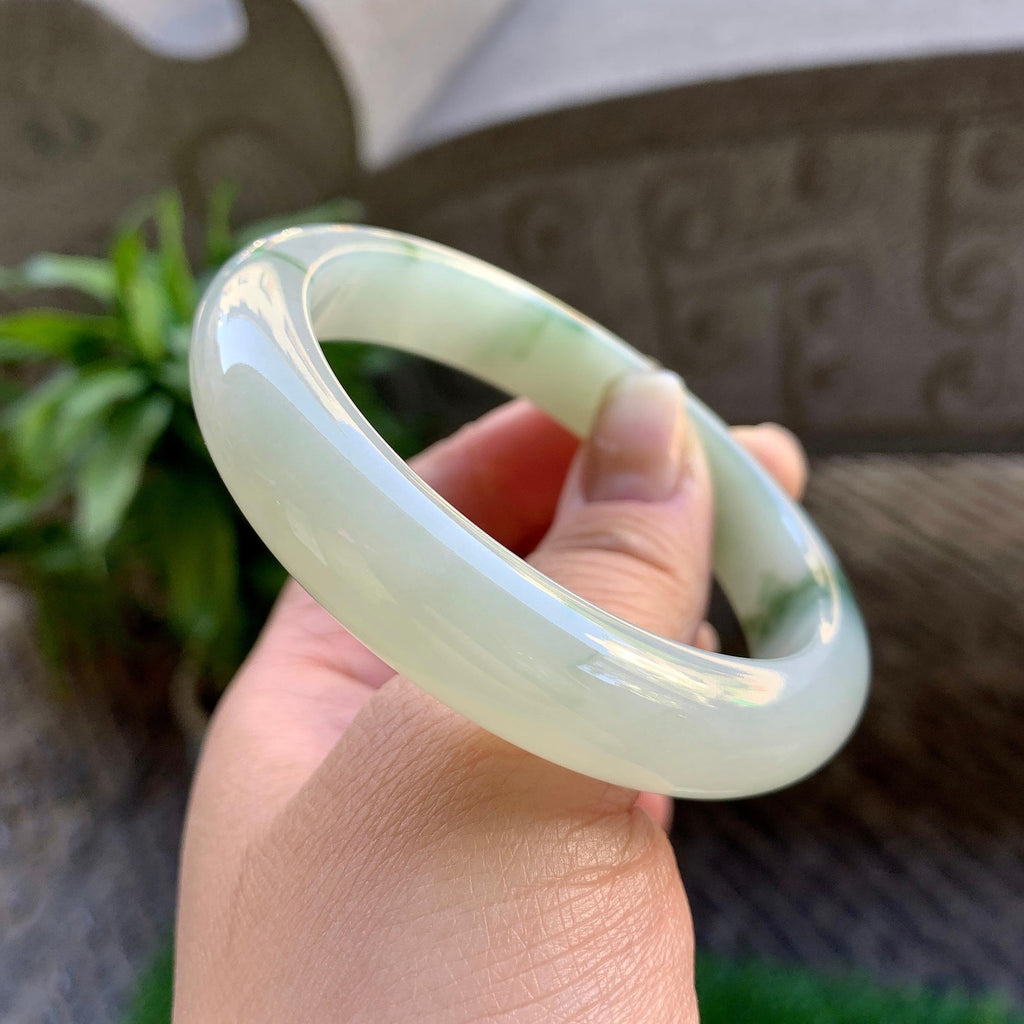 细糯种飘花平安镯（58mm）（yc307327）