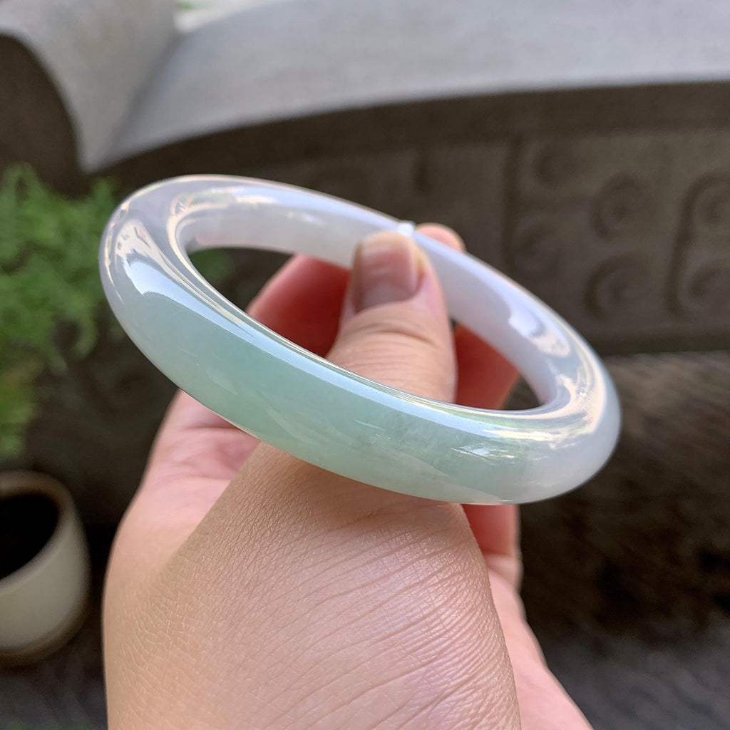 细糯种淡晴底圆条手镯（56mm）（yc240753）