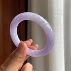 糯冰紫罗兰翡翠圆条手镯（54.6mm）（yc419568）