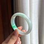糯冰带色翡翠贵妃镯 53圈（yc428528）