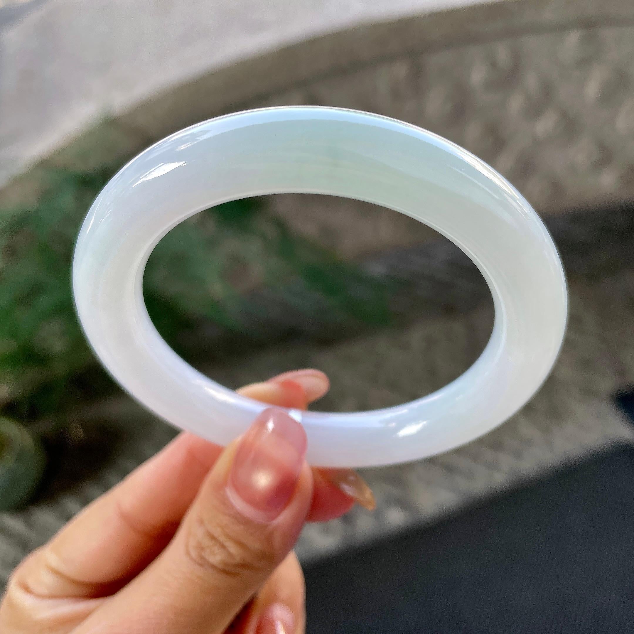 细糯种带底色圆条手镯（55.1mm）（yc305683）