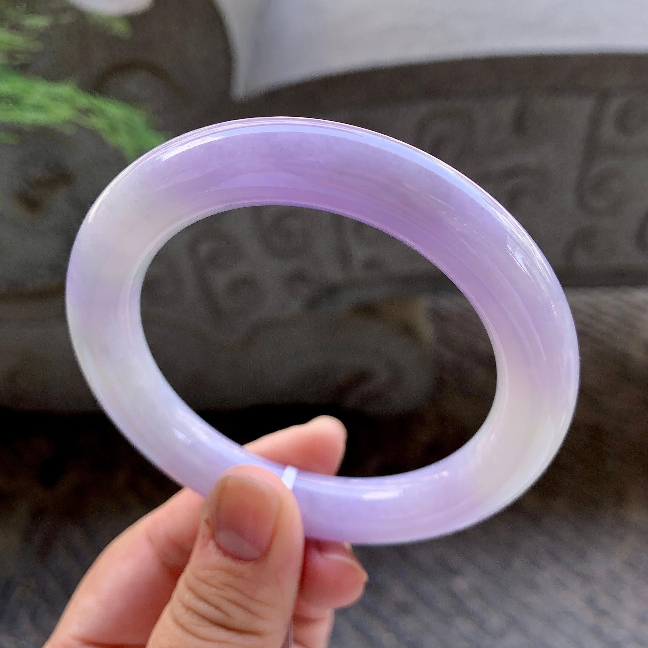 细糯种紫罗兰圆条手镯（59.8mm）（yc199580）