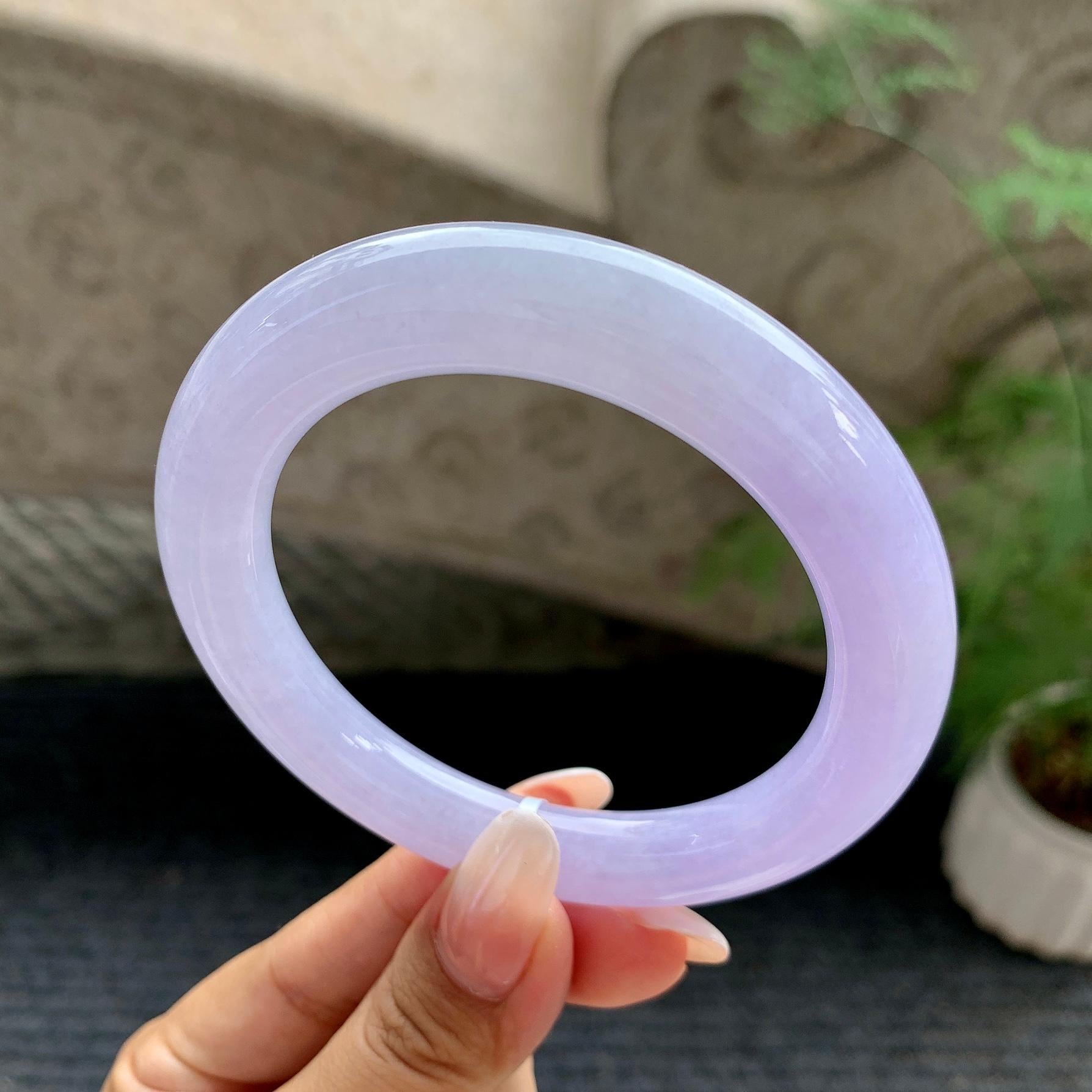 细糯种紫罗兰圆条手镯（57mm）（yc196171）