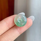 冰种飘花翡翠平安扣（yc257849）