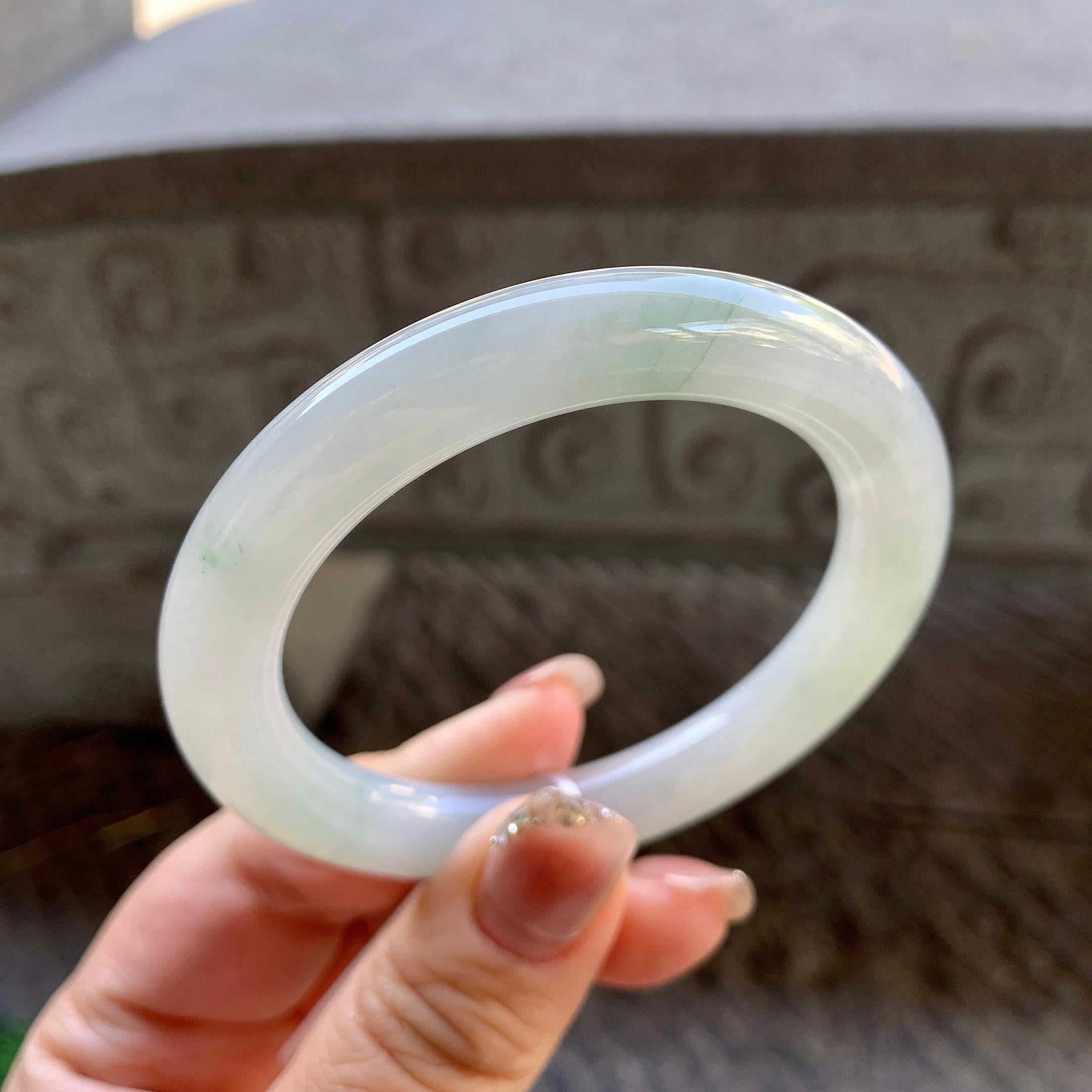 细糯种飘花圆条手镯（54.4mm）（yc291720）
