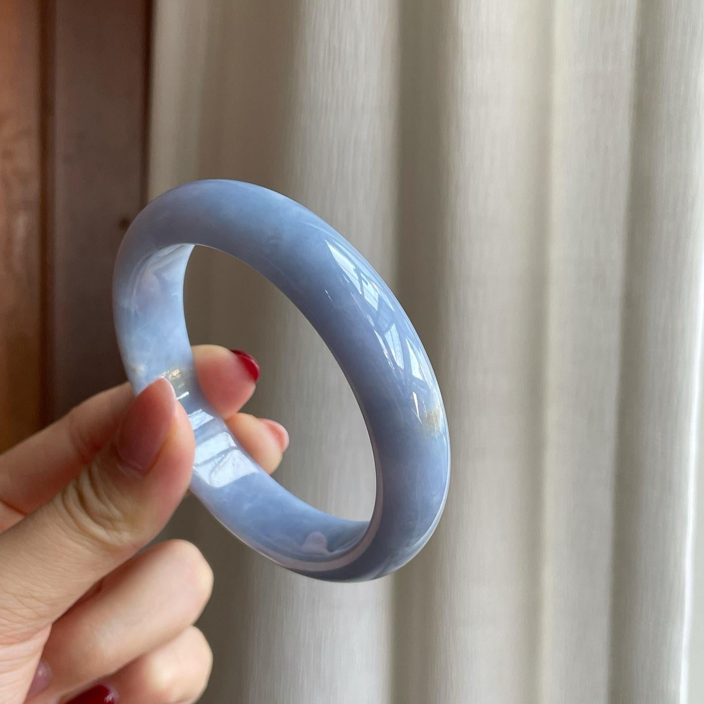 糯冰紫罗兰翡翠平安镯（56.8mm）（yc302431）