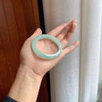 冰种晴底翡翠平安镯（52mm）（yc345503）