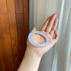 糯冰无色翡翠圆条手镯（52mm）（yc278682）