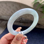 细糯种蓝底洒金圆条手镯  54.2圈口  天然缅甸A货翡翠（yc439259）