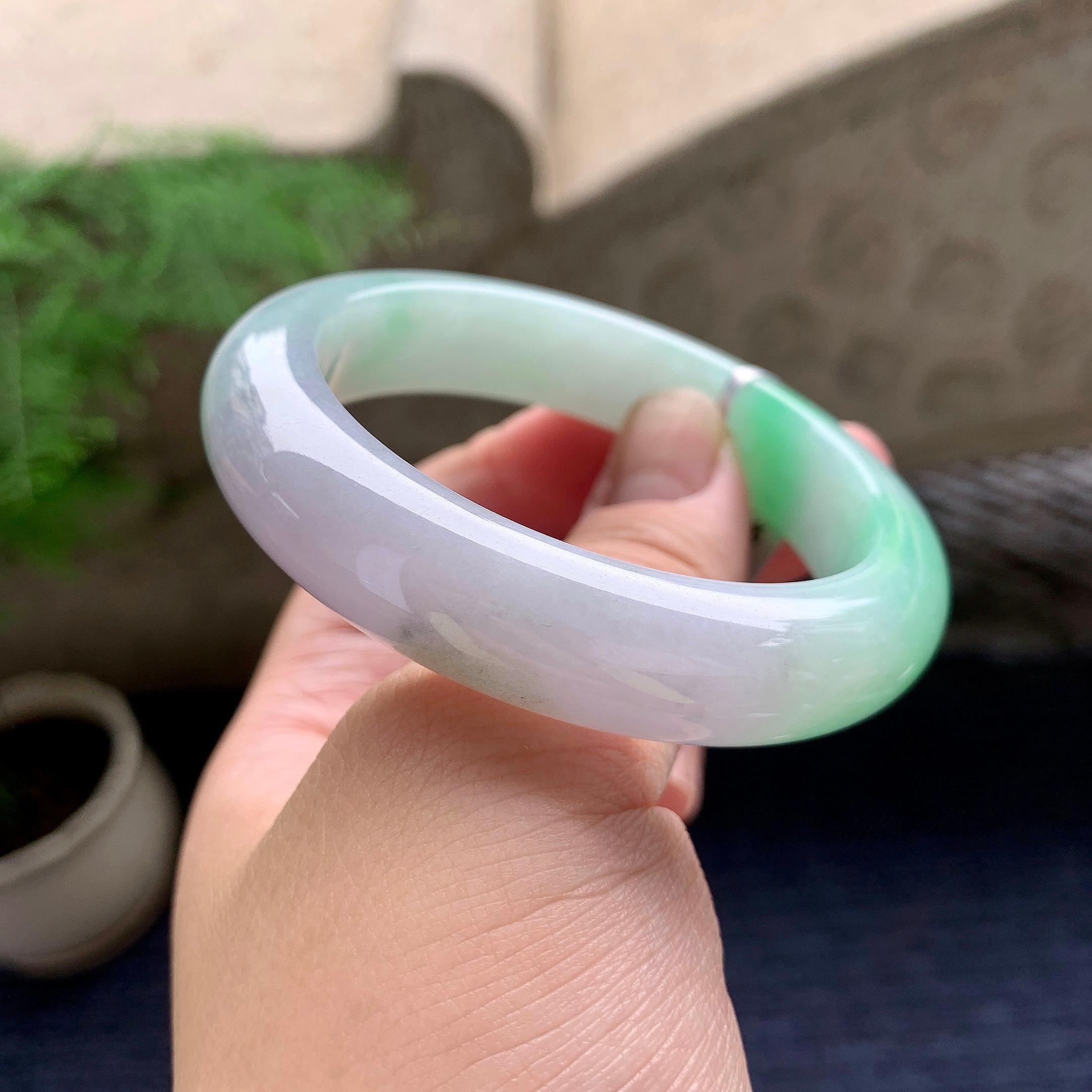 细糯种春彩平安镯（52.3mm）（yc198227）