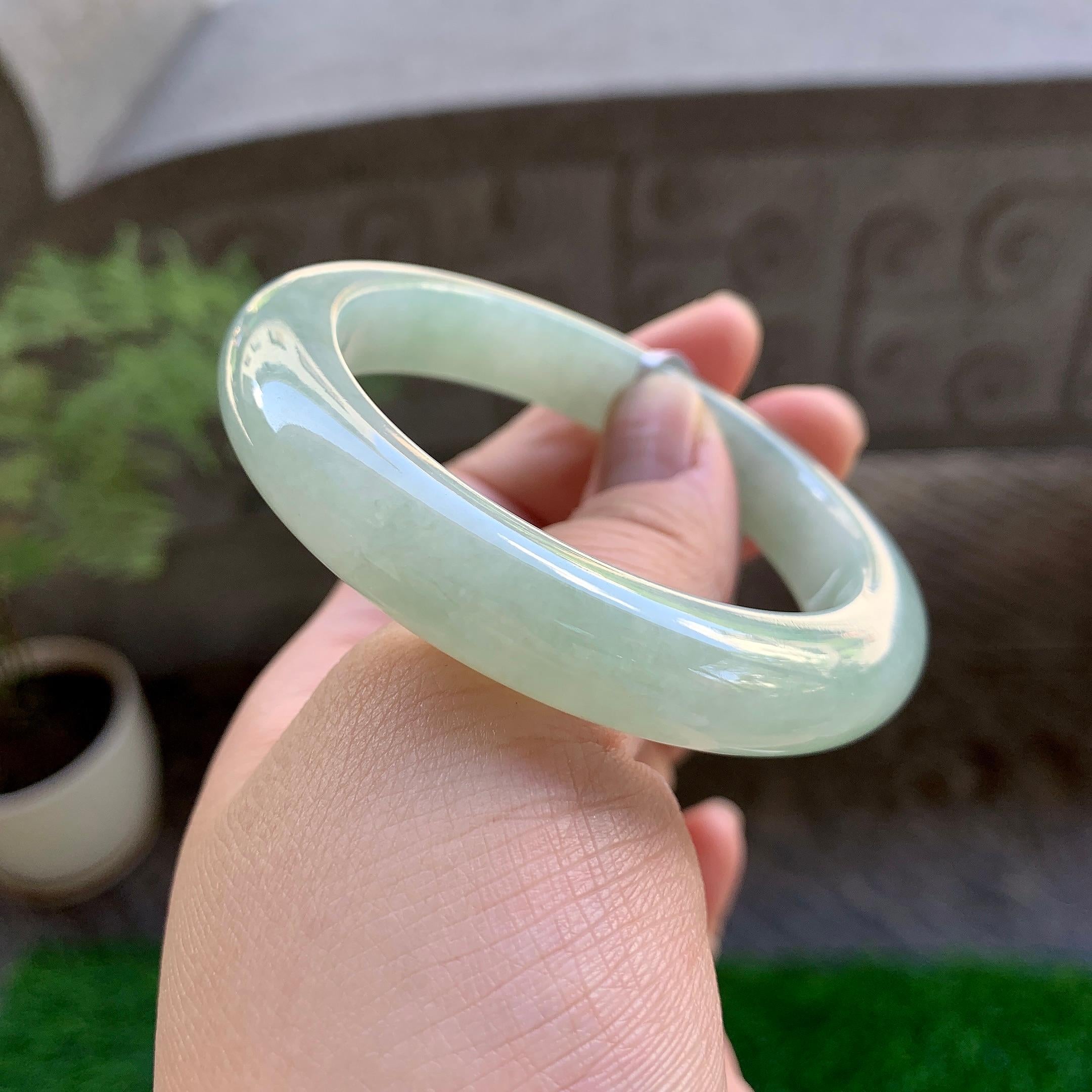 细糯种晴底平安镯（53.4mm）（yc246653）