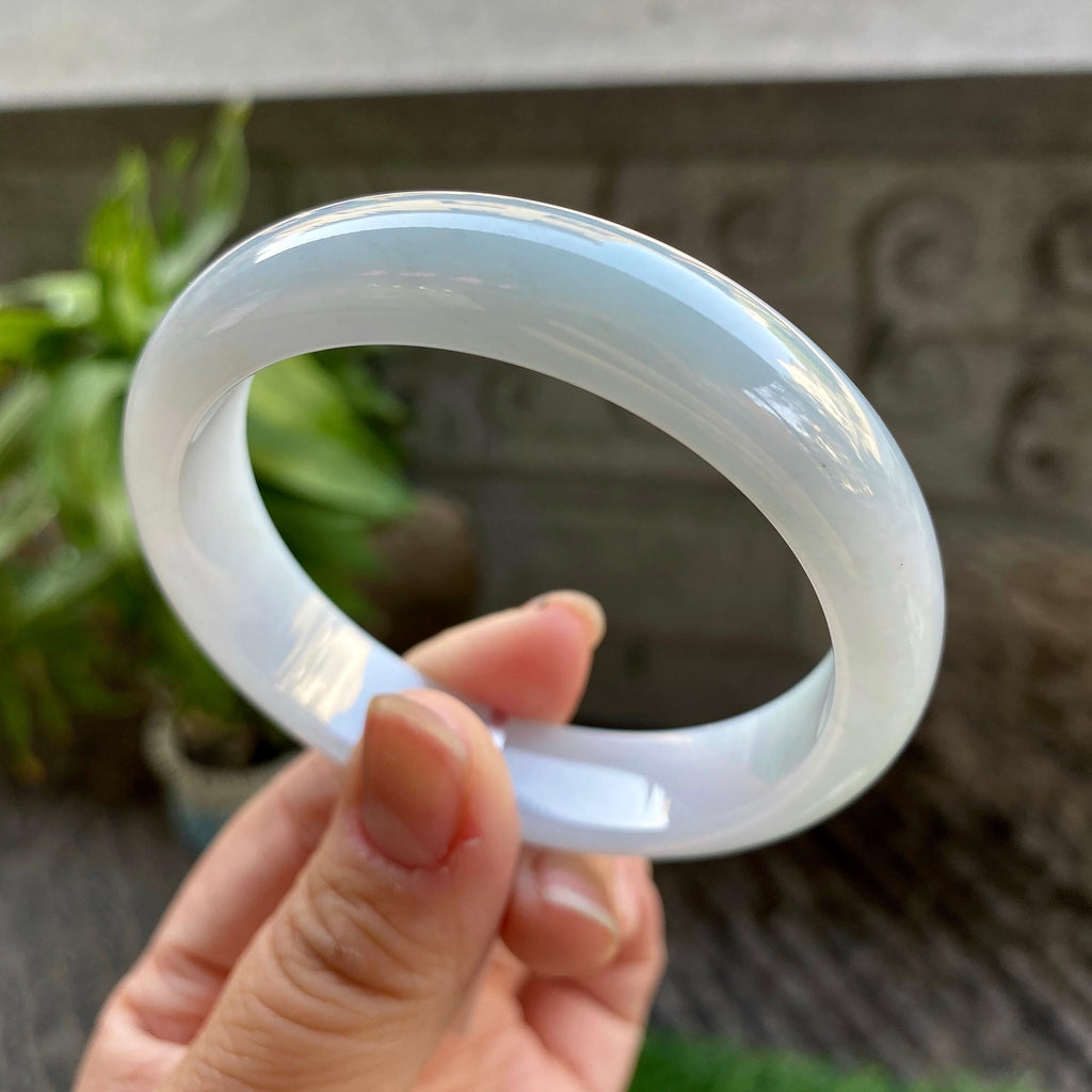 细糯种淡晴底平安镯（56.5mm）（yc311868）
